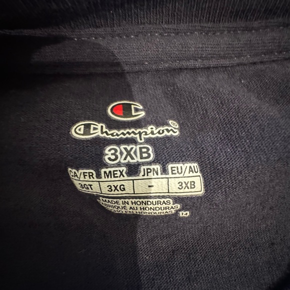 Champion Men's Dark Blue Short Sleeve Tee - Picture 5 of 5